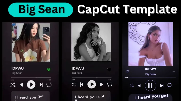 Latest Big Sean CapCut Template